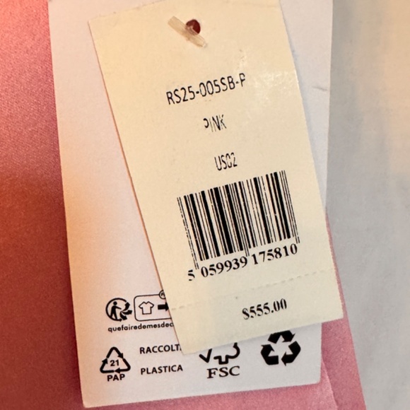 BNWT Self-Portrait Pearl Trim Satin Mini Dress Sz US 2 - Picture 7 of 9